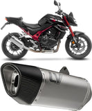 Exhaust Tip With Noise Certification Lv-14 R Titanium Carbon Fiber End Cap - Leovince Compatible With Kawasaki Z 400 (2022-2023)