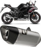 Système D'Échappement Homologué Au Niveau Sonore Lv-14 R Acier Embout Carbon Fiber - Leovince Compatible Avec Kawasaki Ninja 1000 Sx (2020-2024)