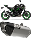Système D'Échappement Homologué Au Niveau Sonore Lv-14 R Acier Embout Carbon Fiber - Leovince Compatible Avec Kawasaki Z 900 (2020-2024)
