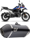 Système D'Échappement Homologué Au Niveau Sonore Lv-14 Acier Noir Embout Carbon Fiber - Leovince Compatible Avec Bmw R 1300 Gs Adventure (2024-2026)