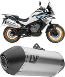 Exhaust Tip With Noise Certification Lv-14 Titanium Carbon Fiber End Cap - Leovince Compatible With Cfmoto 800 Mt Explore (2022-2024)