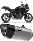 Système D'Échappement Complet Avec Catalyseur Et Homologation Acoustique Lv-14 R Acier Embout Carbon Fiber - Leovince Compatible Avec Yamaha Tracer 9 Gt (2025-2026)