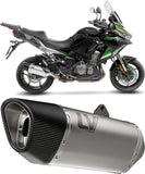 Système D'Échappement Homologué Au Niveau Sonore Lv-14 R Titanium Embout Carbon Fiber - Leovince Compatible Avec Kawasaki Versys 1000 (2019-2024)