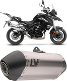Système D'Échappement Homologué Au Niveau Sonore Lv-14 Acier Embout Carbon Fiber - Leovince Compatible Avec Benelli Trk 702 - X (2023-2024)