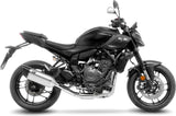 Système D'Échappement Complet Avec Catalyseur Et Homologation Acoustique Lv-14 R Titanium Embout Carbon Fiber - Leovince Compatible Avec Yamaha Mt-07 (2021-2024)