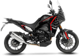 Système D'Échappement Homologué Au Niveau Sonore Lv-14 Acier Embout Carbon Fiber - Leovince Compatible Avec Moto Morini X-Cape 700 (2025-2026)