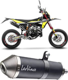 Système D'Échappement Homologué Au Niveau Sonore X-Fight Acier Noir Embout Acier - Leovince Compatible Avec Fantic Motor Xe 50 Competition (2021-2024)