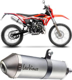 Système D'Échappement Homologué Au Niveau Sonore X-Fight Acier Embout Acier - Leovince Compatible Avec Beta Rr 50 Enduro - Sport (2023-2024)