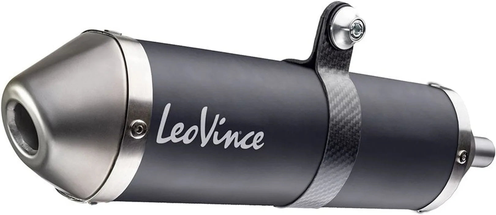 Système D'Échappement Complet Avec Catalyseur Et Homologation Acoustique X-Fight Acier Noir - Leovince Compatible Avec Gilera Gilera Smt 50 (2003-2004)