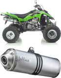 Système D'Échappement Homologué Au Niveau Sonore Lv-X Aluminium Embout Acier - Leovince Compatible Avec Kawasaki Kfx 400 (2003-2006)