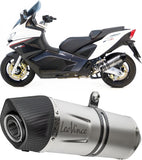 Système D'Échappement Homologué Au Niveau Sonore Lv One Evo Acier Embout Carbon Fiber - Leovince Compatible Avec Aprilia Srv 850 (2012-2016)