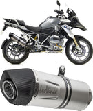 Exhaust Tip With Noise Certification Lv One Evo Stainless Steel Carbon Fiber End Cap - Leovince Compatible With Honda Vfr 1200 X Crosstourer (2012-2015)