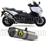 Système D'Échappement Homologué Au Niveau Sonore Race-Tech Titanium Carbon - Arrow Special Parts Compatible Avec Yamaha Xp 530 T-Max (2017-2019)