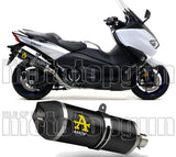 Système D'Échappement Homologué Au Niveau Sonore Race-Tech Aluminium Noir Carbon - Arrow Special Parts Compatible Avec Yamaha Xp 560 T-Max (2020-2024)