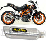 Système D'Échappement Homologué Au Niveau Sonore Thunder Aluminium Acier - Arrow Special Parts Compatible Avec Ktm Rc 390 (2015-2016)