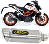 Système D'Échappement Homologué Au Niveau Sonore Thunder Aluminium Acier - Arrow Special Parts Compatible Avec Ktm 390 Duke (2017-2020)