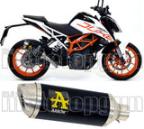 Système D'Échappement Homologué Au Niveau Sonore Thunder Aluminium Noir Acier - Arrow Special Parts Compatible Avec Ktm Rc 390 (2017-2020)