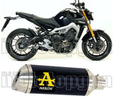 Système D'Échappement Homologué Au Niveau Sonore Thunder Aluminium Noir Acier - Arrow Special Parts Compatible Avec Yamaha Tracer 900 Gt (2018-2020)