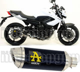 Système D'Échappement Homologué Au Niveau Sonore Thunder Aluminium Noir Acier - Arrow Special Parts Compatible Avec Yamaha Xj6 600 (2009-2015)