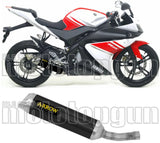 Système D'Échappement Homologué Au Niveau Sonore Thunder Aluminium Noir Acier - Arrow Special Parts Compatible Avec Yamaha Yzf-R 125 (2014-2016)