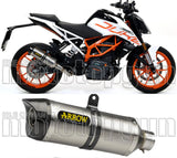 Système D'Échappement Homologué Au Niveau Sonore Thunder Titanium Carbon - Arrow Special Parts Compatible Avec Ktm 390 Duke (2017-2020)