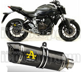 Système D'Échappement Homologué Au Niveau Sonore Thunder Carbon Carbon - Arrow Special Parts Compatible Avec Yamaha Tracer 700 (2020)