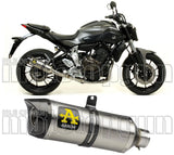 Système D'Échappement Homologué Au Niveau Sonore Thunder Aluminium Carbon - Arrow Special Parts Compatible Avec Yamaha Tracer 700 (2020)