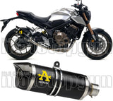 Système D'Échappement Homologué Au Niveau Sonore Thunder Aluminium Noir Carbon - Arrow Special Parts Compatible Avec Honda Cb 650 R (2019-2023)