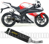Système D'Échappement Homologué Au Niveau Sonore Thunder Aluminium Noir Carbon - Arrow Special Parts Compatible Avec Yamaha Yzf-R 125 (2017-2018)