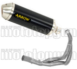 Système D'Échappement Complet Avec Catalyseur Et Homologation Acoustique Race-Tech Aluminium Noir Acier - Arrow Special Parts Compatible Avec Kawasaki Ninja 650 (2017-2020)