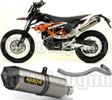 Système D'Échappement Complet Avec Catalyseur Et Homologation Acoustique Race-Tech Aluminium Carbon - Arrow Special Parts Compatible Avec Ktm 690 Smc R (2019-2024)