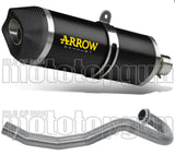 Système D'Échappement Complet Avec Catalyseur Et Homologation Acoustique Race-Tech Aluminium Noir Carbon - Arrow Special Parts Compatible Avec Ktm 690 Smc R (2019-2024)