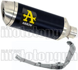 Système D'Échappement Complet Avec Catalyseur Et Homologation Acoustique Thunder Aluminium Noir Acier - Arrow Special Parts Compatible Avec Honda Cb 650 R (2019-2023)
