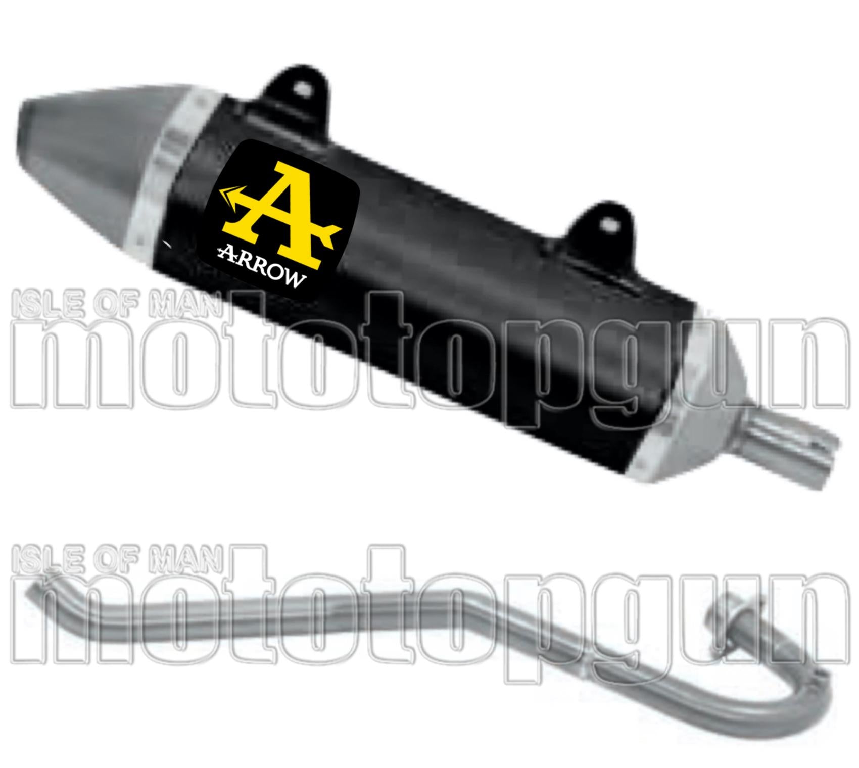 Complete Catalytic Exhaust System With Sound Certification Thunder Black Aluminium Stainless Steel - Arrow Special Parts Compatible With Malaguti Xsm 125 4T (2019-2020)