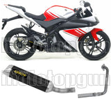Système D'Échappement Complet Avec Catalyseur Et Homologation Acoustique Thunder Aluminium Noir Acier - Arrow Special Parts Compatible Avec Yamaha Yzf-R 125 (2008-2013)