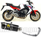 Système D'Échappement Complet Avec Catalyseur Et Homologation Acoustique Thunder Aluminium Noir Carbon - Arrow Special Parts Compatible Avec Honda Cbr 650 F (2014-2018)