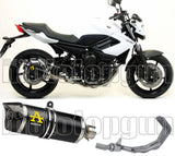 Système D'Échappement Complet Avec Catalyseur Et Homologation Acoustique Thunder Aluminium Noir Carbon - Arrow Special Parts Compatible Avec Yamaha Xj6 600 (2009-2015)