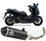 Système D'Échappement Complet Avec Catalyseur Et Homologation Acoustique Urban Aluminium Noir Acier Noir - Arrow Special Parts Compatible Avec Honda Forza 125 (2017-2020)