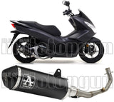 Système D'Échappement Complet Avec Catalyseur Et Homologation Acoustique Urban Aluminium Noir Acier Noir - Arrow Special Parts Compatible Avec Honda Pcx 150 (2012-2016)