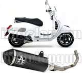 Système D'Échappement Complet Avec Catalyseur Et Homologation Acoustique Urban Aluminium Noir Acier Noir - Arrow Special Parts Compatible Avec Piaggio Vespa Gts 300 (2008-2016)