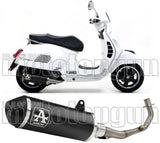 Complete Catalytic Exhaust System With Sound Certification Urban Black Aluminium Stainless Steel Black - Arrow Special Parts Compatible With Piaggio Vespa Gts 300 Hpe (2019-2020)