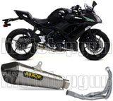 Système D'Échappement Complet Avec Catalyseur Et Homologation Acoustique X-Kone Nichrom Carbon - Arrow Special Parts Compatible Avec Kawasaki Z 650 (2017-2020)