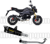 Système D'Échappement Complet Avec Catalyseur Et Homologation Acoustique X-Kone Nichrom Noir Carbon - Arrow Special Parts Compatible Avec Honda Msx 125 (2016-2020)