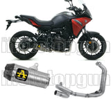 Système D'Échappement Complet Avec Catalyseur Et Homologation Acoustique Works Titanium Carbon - Arrow Special Parts Compatible Avec Yamaha Tracer 7 (2021-2024)