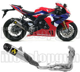 Système D'Échappement Complet Avec Catalyseur Et Homologation Acoustique Works Nichrom Noir Carbon - Arrow Special Parts Compatible Avec Yamaha Tracer 700 (2020)