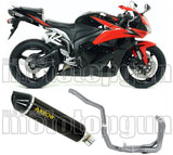 Système D'Échappement Complet Sans Catalyseur Et Homologué Au Niveau Sonore Indy-Race Aluminium Noir Carbon - Arrow Special Parts Compatible Avec Honda Cbr 600 Rr (2009-2012)