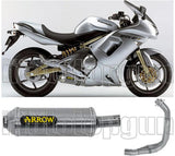 Système D'Échappement Complet Sans Catalyseur Et Homologué Au Niveau Sonore Maxi Race-Tech Aluminium Acier - Arrow Special Parts Compatible Avec Kawasaki Er-6 F (2005-2011)