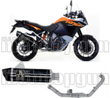 Système D'Échappement Complet Sans Catalyseur Et Homologué Au Niveau Sonore Maxi Race-Tech Aluminium Noir Carbon - Arrow Special Parts Compatible Avec Ktm 1190 Adventure (2013-2016)