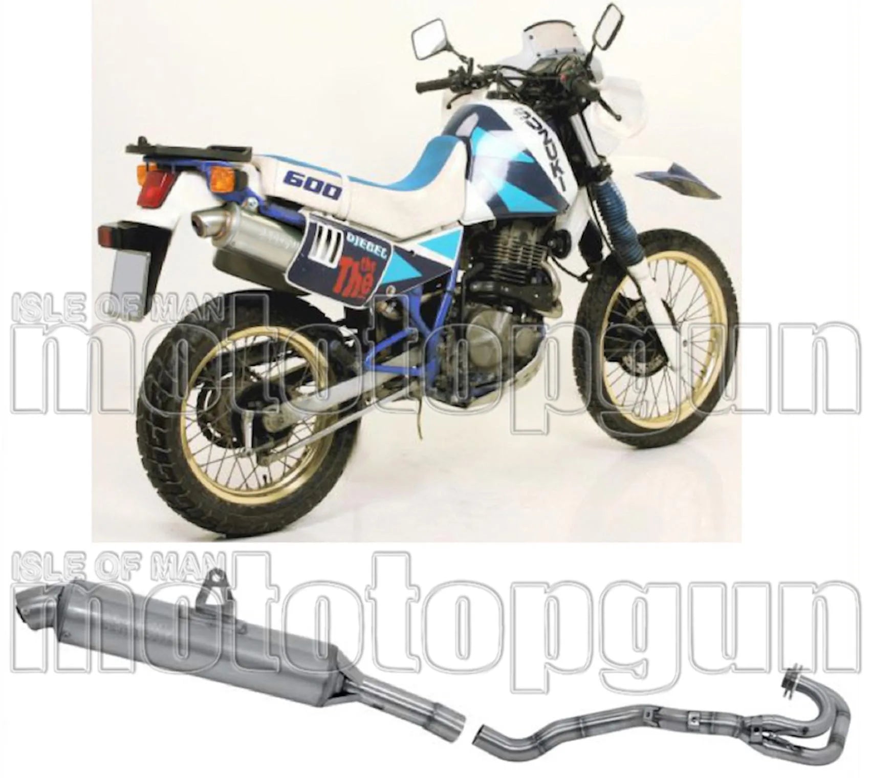 Système D'Échappement Complet Sans Catalyseur Et Homologué Au Niveau Sonore Paris Dacar Acier Acier - Arrow Special Parts Compatible Avec Suzuki Dr 600 S (1985-1990)