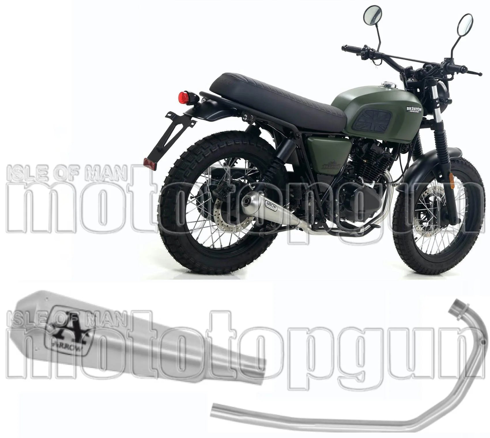 Système D'Échappement Complet Sans Catalyseur Et Homologué Au Niveau Sonore Pro-Race Nichrom Acier - Arrow Special Parts Compatible Avec Brixton Bx 125 X (2019-2020)